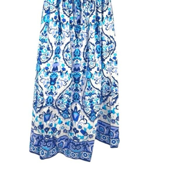 Cara Cara Colomba Floral Maxi Dress Size L NWT – Open Back Cotton Poplin - Picture 8 of 10